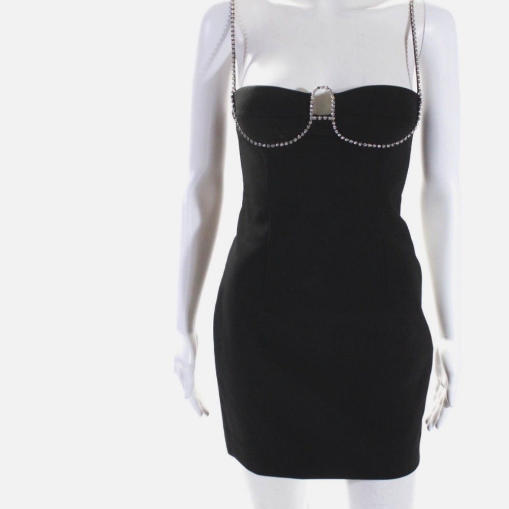 Area rhinestone sweetheart mini sheath dress size 4